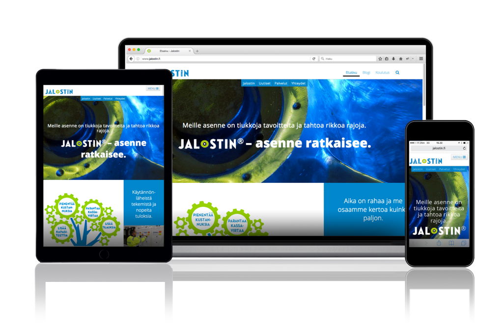 Jalostin Oy site on different devices